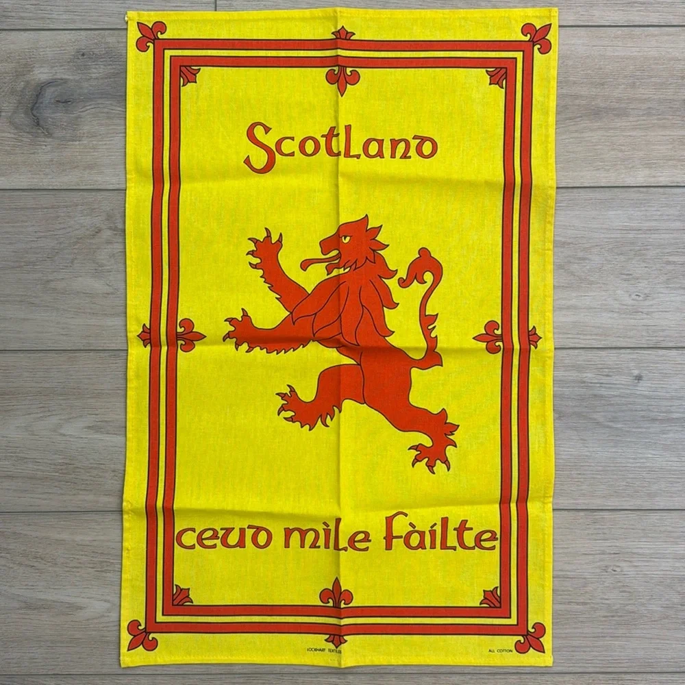 Vintage Scotland Banner Tea Towel‎